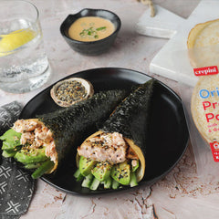 Protein Salmon Sushi Wrap with Yum Yum Sauce