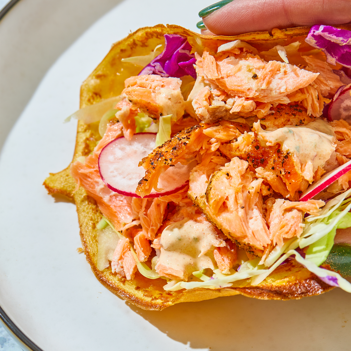 Salmon Tostada &ndash; Crepini Foods LLC