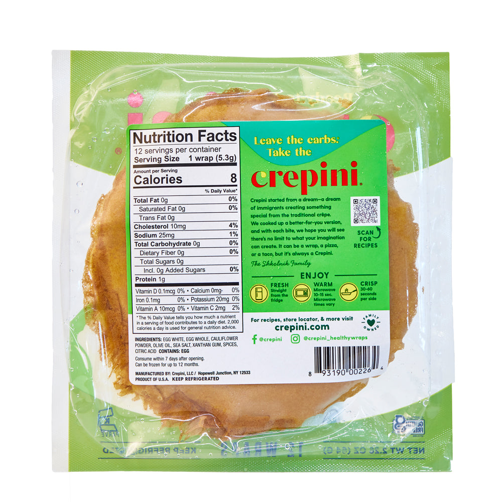 Petite Egg Wraps With Cauliflower Crepini