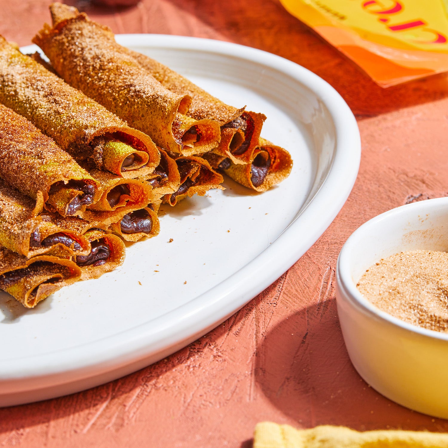 Chocolate Hummus Stuffed Churros