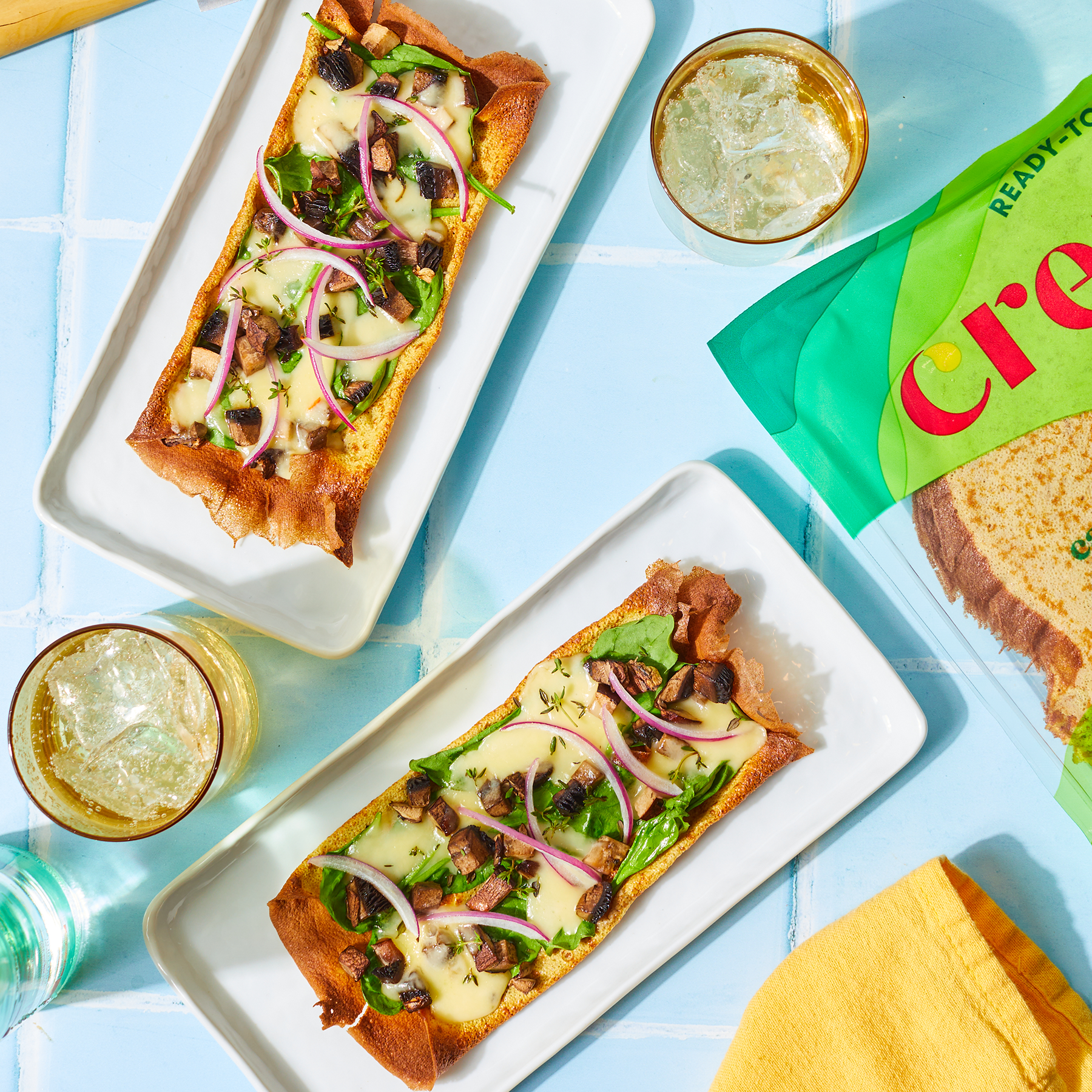 Spinach Mushroom Flatbread
