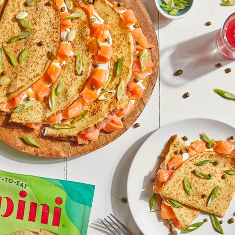 Lox, Cream Cheese & Scallion Crepe