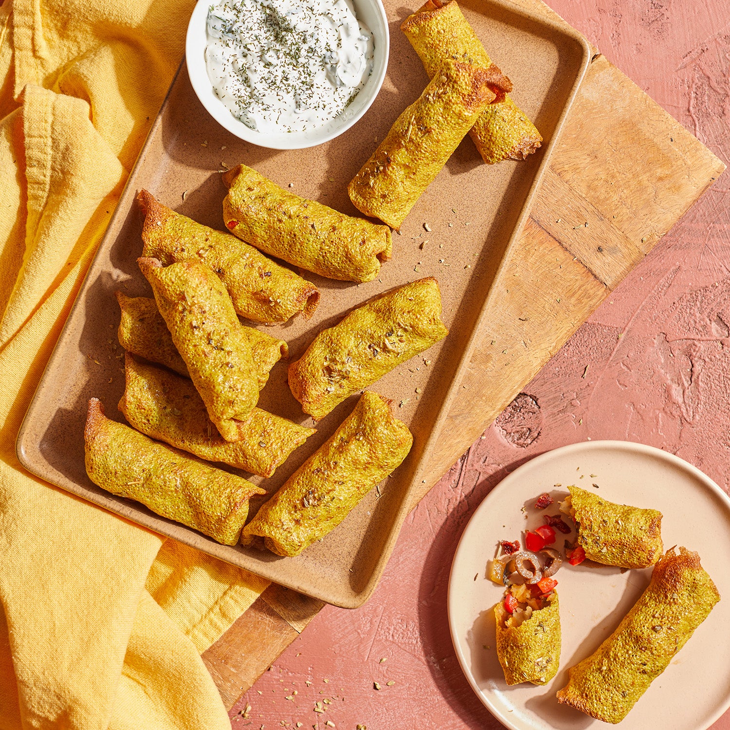 MEDITERRANEAN SPRING ROLLS