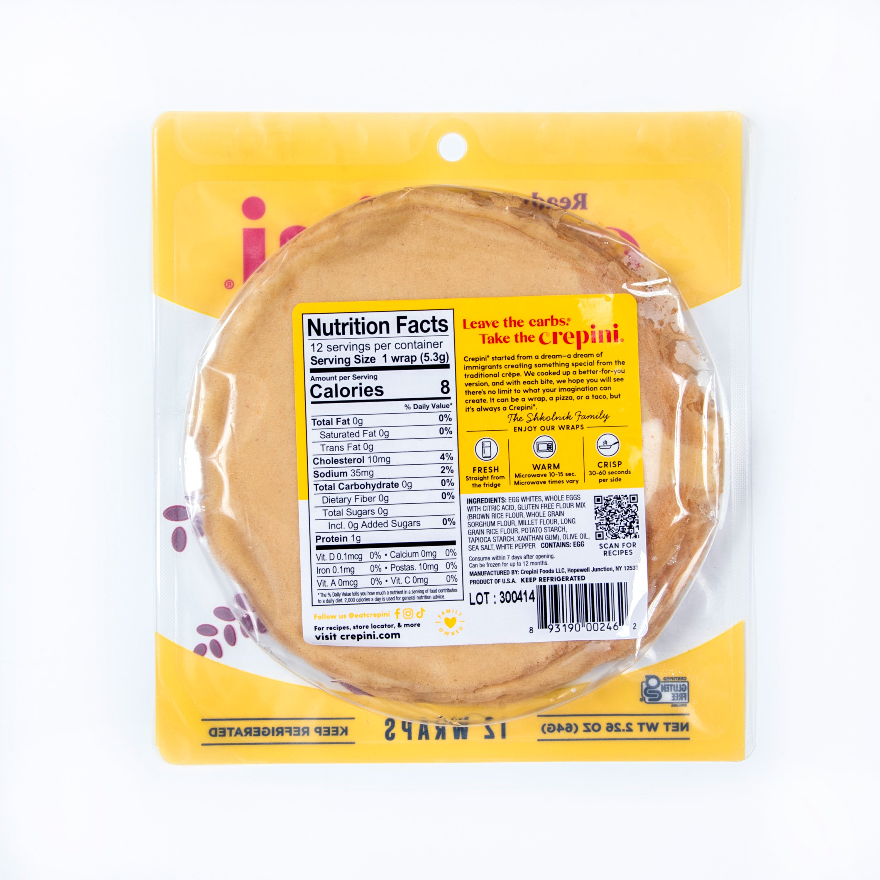 Petite Egg Wraps With Gluten-Free Grains